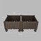 Mobile 2-Piece Garden Planter Box on Wheels for Easy Outdoor Indoor Setup